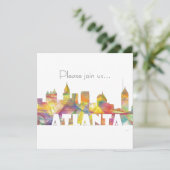 ATLANTA GEORGIA SKYLINE MCLR 2 - KAART (Staand voorkant)