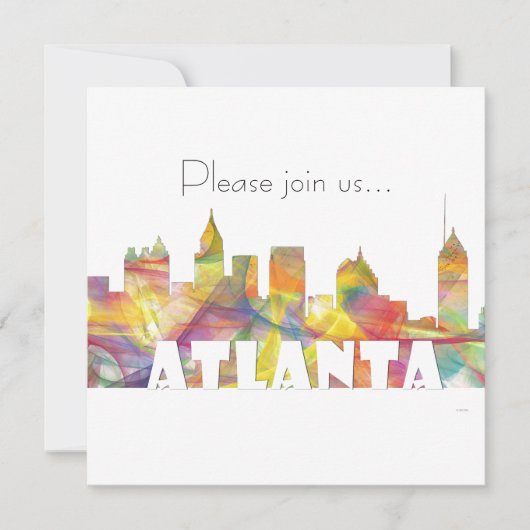 ATLANTA GEORGIA SKYLINE MCLR 2 - KAART (Voorkant)