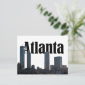 Atlanta Georgia Skyline met Atlanta in de hemel Briefkaart (Staand voorkant)