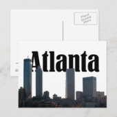 Atlanta Georgia Skyline met Atlanta in de hemel Briefkaart (Voorkant / Achterkant)