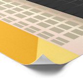 Atlanta Georgia Skyline met Peach Illustration Po Poster (Hoek)