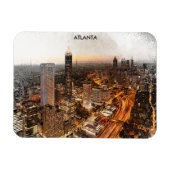 Atlanta Georgia Skyline Panorama Uitzicht Magneet (Horizontaal)