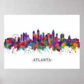 Atlanta Georgia Skyline Poster (Voorkant)