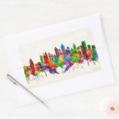 Atlanta Georgia Skyline Rechthoekige Sticker (Envelop)