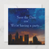 ATLANTA GEORGIA SKYLINE SAVE THE DATE (Voorkant)