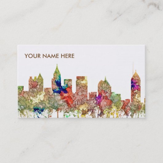 Atlanta Georgia Skyline SG-Faded Glory Visitekaartje (Voorkant)