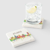 Atlanta Georgia Skyline-SG Stenen Onderzetter (Zijkant)