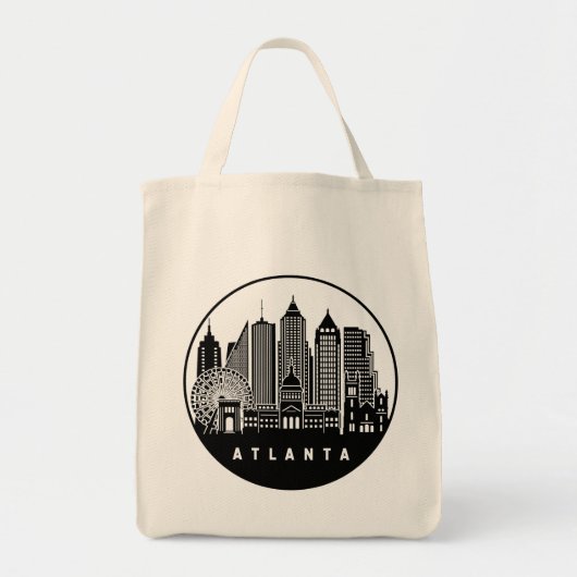Atlanta Georgia Skyline Tote Bag (Voorkant)