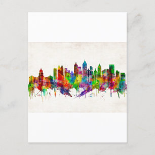 Atlanta Georgia Skyline Uitnodiging Briefkaart