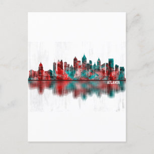 Atlanta Georgia Skyline Uitnodiging Briefkaart