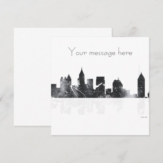 ATLANTA GEORGIA SKYLINE - Uitnodigingen (Voorkant / Achterkant)