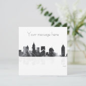 ATLANTA GEORGIA SKYLINE - Uitnodigingen (Staand voorkant)
