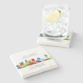 ATLANTA GEORGIA SKYLINE VIBRANCE - STENEN ONDERZETTER (Zijkant)