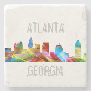ATLANTA GEORGIA SKYLINE VIBRANCE - STENEN ONDERZETTER
