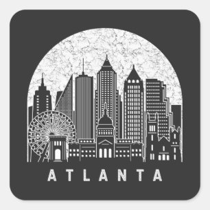 Atlanta Georgia Skyline Vierkante Sticker