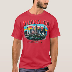 Atlanta Georgia Souvenir  Nostalgische Citysca T-shirt