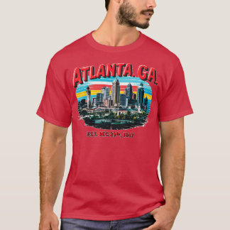 Atlanta Georgia Souvenir Nostalgische Citysca T-shirt