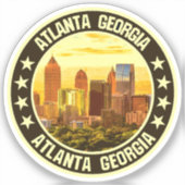 Atlanta Georgia Sticker (Voorkant)