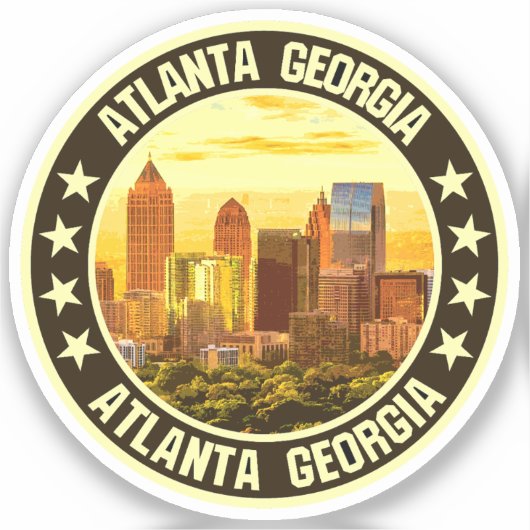 Atlanta Georgia Sticker (Voorkant)