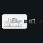 Atlanta, Georgia Stylized Skyline Bagagelabel<br><div class="desc">Een uniek bagagelabel dat de prachtige stad Atlanta,  Georgia,  vertegenwoordigt. Dit label bevat een gestileerde illustratie van de unieke skyline van de stad met de naam eronder.</div>