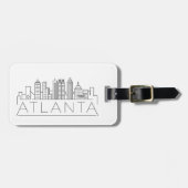 Atlanta, Georgia Stylized Skyline Bagagelabel (Voorkant horizontaal)