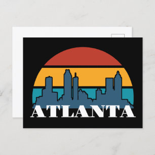 Atlanta Georgia Sunset Cityscape Briefkaart