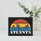 Atlanta Georgia  Sunset Cityscape Briefkaart (Staand voorkant)