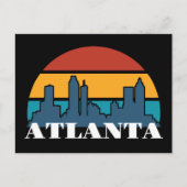 Atlanta Georgia  Sunset Cityscape Briefkaart (Voorkant)