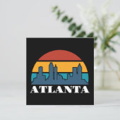 Atlanta Georgia  Sunset Cityscape Kaart (Staand voorkant)
