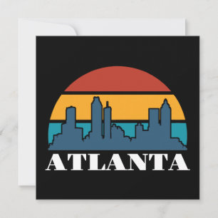Atlanta Georgia  Sunset Cityscape Kaart
