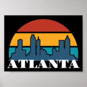 Atlanta Georgia  Sunset Cityscape Poster (Voorkant)