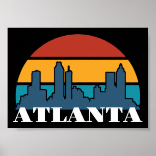 Atlanta Georgia Sunset Cityscape Poster