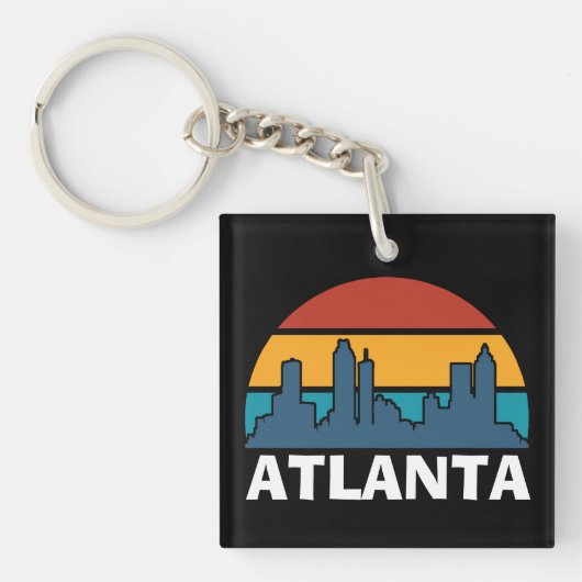 Atlanta Georgia  Sunset Cityscape Sleutelhanger (voorkant)