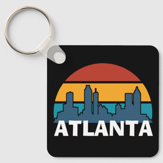 Atlanta Georgia  Sunset Cityscape Sleutelhanger (Voorkant)