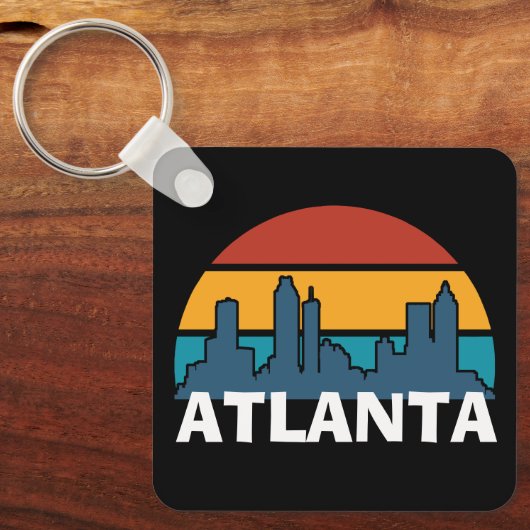 Atlanta Georgia  Sunset Cityscape Sleutelhanger (Voorkant)
