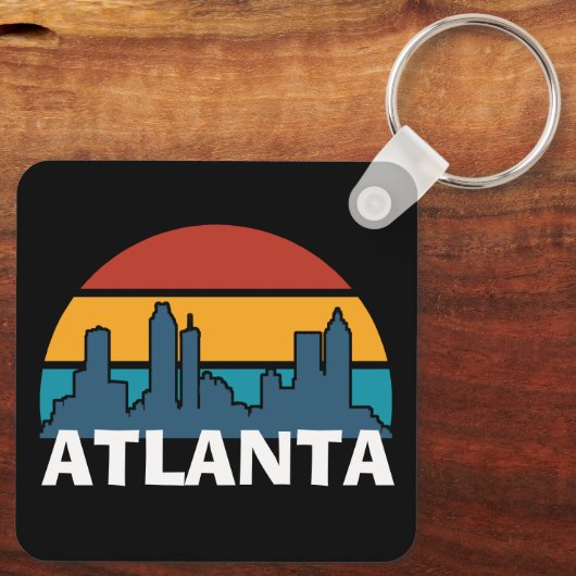 Atlanta Georgia  Sunset Cityscape Sleutelhanger (Achterkant)