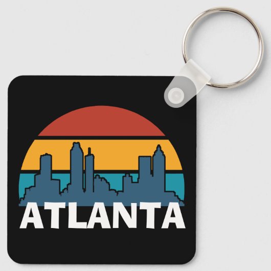 Atlanta Georgia  Sunset Cityscape Sleutelhanger (Achterkant)