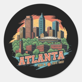 Atlanta Georgia T-Shirt | Southern City Pride Ronde Sticker
