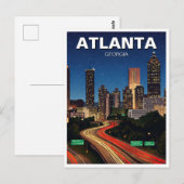 Atlanta Georgia tijdens nachtelijke reizen Briefkaart (Voorkant / Achterkant)