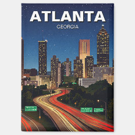 Atlanta Georgia tijdens nachtelijke reizen Magneet