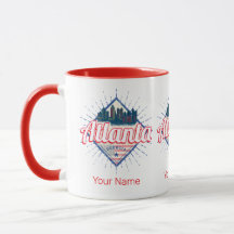 Atlanta Georgia United States Retro Skyline