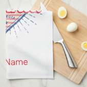 Atlanta Georgia United States Retro Skyline Theedoek (Quarter Fold)