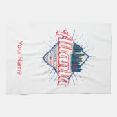 Atlanta Georgia United States Retro Skyline Theedoek (Horizontaal)