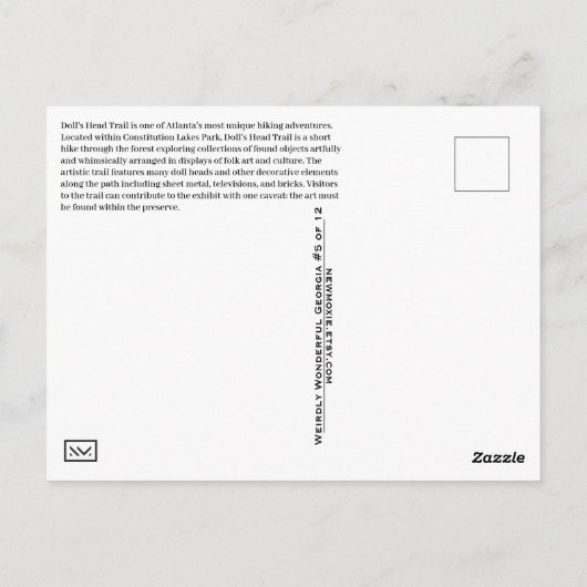 Atlanta Georgia US Briefkaart GA (Achterkant)