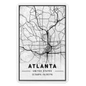 Atlanta Georgia USA City Travel City Map Magneet (Verticaal)