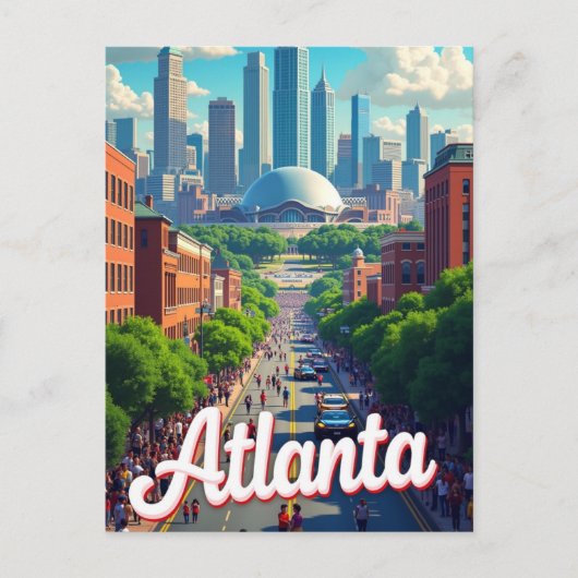 Atlanta Georgia USA Famous Travel Place Briefkaart (Voorkant)