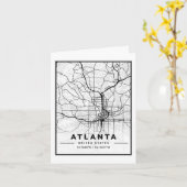 Atlanta Georgia USA Travel City Map Kaart (Gele Bloem)