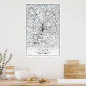 Atlanta Georgia USA Travel City Map Poster (Keuken)