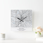 Atlanta Georgia USA Travel City Map Vierkante Klok (Huis)