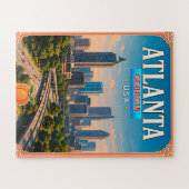 🍑 Atlanta Georgia Vakantieherinnering Legpuzzel (Horizontaal)